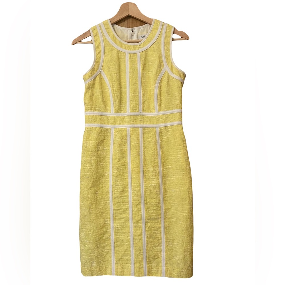 Calvin Klein Yellow Tailored Dress (Women’s Size 4P)